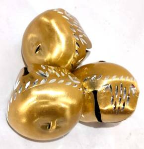Modern 65mm Gold-Plated Christmas Holiday Decoration Sculpture Polished Technique Aluminium Chillali <b>Metal</b> <b>Crafts</b> Collectible - Product Image 2