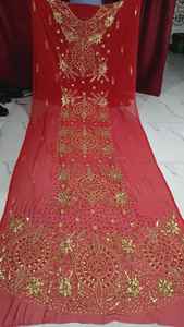 Hot Selling Bridal Wedding Dress High Quality Multicolor Printed CRYTAL STONES Dirac Somali <b>Silk</b> <b>Fabric</b> Wholesale Order - Product Image 4