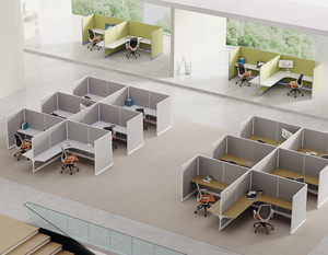 OMNI Multi-functional Privacy Pods Extendable Modern Workstation Link Desk Cubicle System for <strong>Telemarketing</strong> Office - Product Image 4