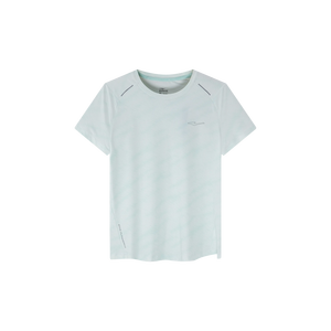 Camiseta de Cuello Redondo para Mujer ERKE, Transpirable, de Algodón y Elastano, Talla XXS/XS, Corte Corto de Verano, Color Azul Cielo con Decoración de Letras-12225202139-501 - Product Image 1