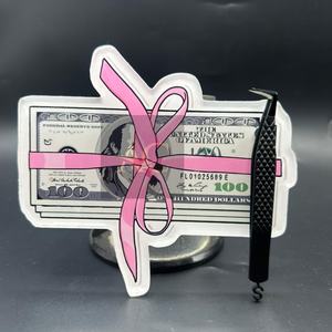 Herramienta de extensión de pestañas con imán de dólar personalizable, azulejo de pestañas acrílico sostenible, círculo, flor, mariposa, Cuadrado para uso en belleza - Product Image 1