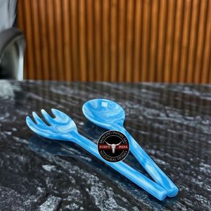Handmade Elegant Resin Salad Server Set Stylish Premium Quality Eco-Friendly Dishwasher <b>Safe</b> Kitchen Dining Serveware for Home - Product Image 4