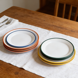 Assiette à dîner en céramique rouge personnalisée de 10 pouces, bon marché, peinture à la main, impression, assiette en céramique pour hôtel, <span class=keywords><strong>restaurant</strong></span> - Product Image 3