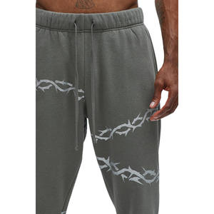 Pantalons de survêtement décontractés pour hommes de haute qualité, coupe droite, taille mi-haute, évasés, patchwork, 100% coton, séchage rapide - Product Image 4