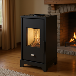 Estufa de Leña LELA Negra de 6kW, 5 Estrellas, Modelo 9016052900 - Product Image 3