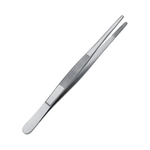Pinces chirurgicales droites à dents en acier inoxydable, réutilisables, manuelles, de haute qualité, de grande taille, pour pansements et dissection en salle d'opération - Product Image 4
