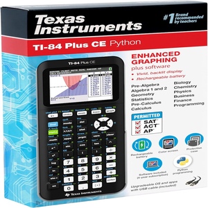 TI-84เครื่องมือเท็กซัสพร้อมเครื่องคิดเลขกราฟสี CE ใช้แบตเตอรี่สำหรับโรงเรียนและสำนักงาน - Product Image 1