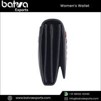 Dompet Wanita Kulit Asli Vintage Elegan dengan Ritsleting dan Kancing Berkualitas Tinggi untuk Penggunaan Sehari-hari, Dilengkapi RFID Blocking, Lapisan Poliester, Logo Panjang