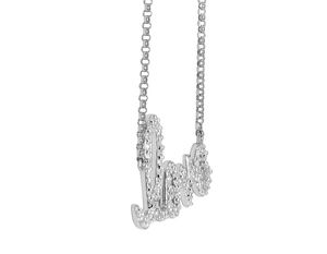 Argent Sterling S925 avec pendentif minimaliste délicat d'amour de diamant de Moissanite rond pour les femmes - Product Image 4