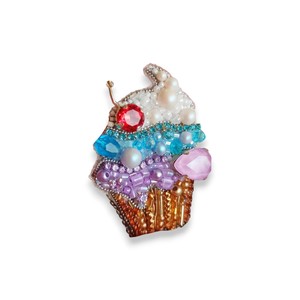 Broche de moda de alambre de lingotes de cobre con cuentas de abeto con bordado a mano de cristal y Perla, regalo de fiesta y boda - Product Image 3