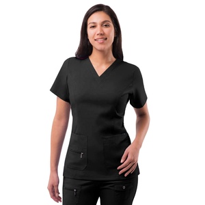 Fabricant de marque privée ensemble de hauts d'infirmière en tissu non tissé extensible pour le travail uniformes d'infirmières hospitalières pour hommes et femmes - Product Image 3