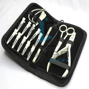 Mini Kit de herramientas de peluquería en Color blanco crema con estuche de cuero de PVC negro mejor para el entrenamiento de extensiones de cabello - Product Image 4