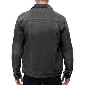 Veste en jean pour homme, streetwear décontracté, boutonnée, multi-poches, vêtement d'extérieur tendance, style robuste, style moderne, veste en jean d'hiver - Product Image 6