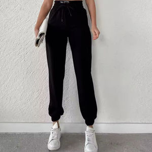 Personalizado al por mayor verano transpirable ecológico de secado rápido Fitness mujeres Joggers bolsillos salón negro pantalones Yoga entrenamiento correr - Product Image 1