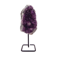 En gros, Support de pierres brutes en améthyste naturelle polie en grappe, NEW STAR AGATE, motifs animaliers, anges, croix, amour, pour la maison écologique