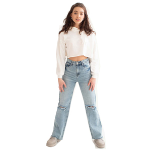 Sudaderas Cortas de Alta Calidad para Mujer, Cortavientos, Tejidas, para Invierno, Ropa Urbana, Hip Hop, Servicio OEM Frontal - Product Image 1