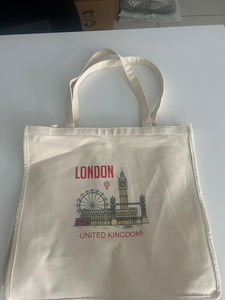 100% sac fourre-tout en toile écologique en coton biologique recyclé Style Simple fermeture ouverte Type sacs en coton biologique naturel - Product Image 6