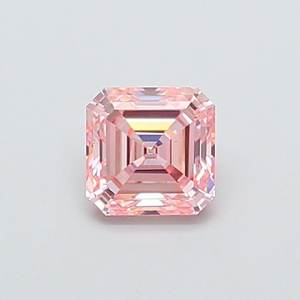 Diamante Cultivado en Laboratorio, Corte Esmeralda, 1.03ct, VS1, Rosa Intenso Fantasía - Product Image 1