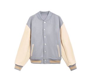 Chaqueta universitaria personalizada para hombre, chaqueta universitaria de invierno con mangas de cuero genuino, chaqueta de béisbol universitaria para hombre, envío DDP - Product Image 1