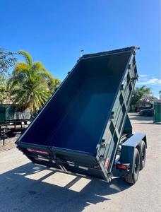 Remolque de Tractor agrícola personalizado, acero, plata, soldadura ISO, bloqueo de enganche de remolque, remolque volquete basculante - Product Image 6