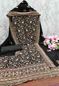 Nouvelle robe Four jorjet avec broderie avec intérieur et soie pure et une belle robe dupatta - Product Image 2