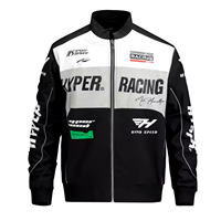 Blouson de course d'hiver personnalisé unisexe pour motard, style vintage streetwear décontracté, en laine tissée, col montant, respirant, pour l'extérieur