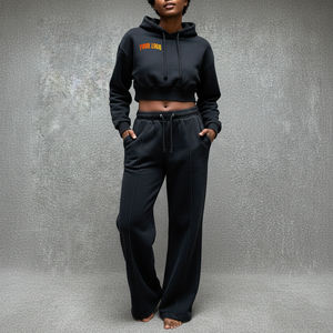 Chándal de Invierno para Mujer de la UE, Felpa Gruesa, Calidad de Exportación, Ropa Urbana Europea, Chándal para Mujer, Corte Holgado, Logotipo Personalizado - Product Image 1