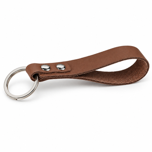 Portachiavi in Pelle Personalizzato con Logo, Fatto a Mano, con Rivetti Metallici, Regalo Promozionale a Prezzo all'Ingrosso - Product Image 4