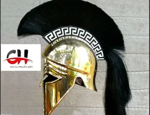 D terimleri resim 1 4 kask Corinthian yunan ortaçağ Spartan çelik 18Gauge Plume kaplı şövalye zırh büyütmek için tıklayın