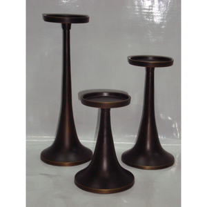 Matt Look Rough Surface Aluminum Candle Stand for Vintage Feel Home Decor Classy Aluminum Candle Stand - Product Image 5