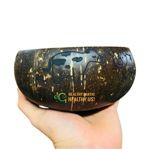 Cuencos de coco ecológicos duraderos con acabado de laca Juegos de vajilla natural o regalos de fiesta - Product Image 3