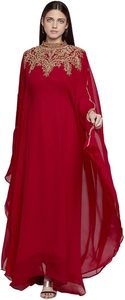 Kaftan marocain modeste de Dubaï, Abaya arabe maxi, robe de soirée longue à perles faites à la main, écologique, robe de mariée, robe de plage élégante - Product Image 3