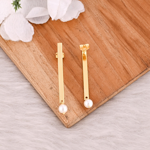 Pendientes de Latón de Alta Calidad, Pendientes de Botón de Latón Chapados en Oro con Cuentas de Perlas para Fiestas, Artesanía, Producto Más Vendido - Product Image 4