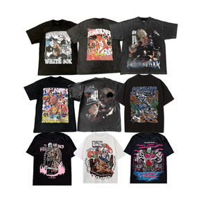 T-shirt vintage à logo personnalisé, lavage à l'acide, impression DTG DTF, t-shirt pour homme en coton 100% lourd, t-shirt vierge, streetwear, vêtements décontractés - Product Image 5