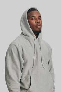 Sweat à capuche en éponge française surdimensionné pour hommes de meilleure qualité 100% coton imprimé tricoté teint uni - Product Image 2