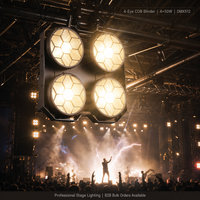 Luz de Escenario LED COB de 4x50W, Doble Color, DMX512, 3200K-6500K, Blanco Cálido y Frío, para Conciertos, Iglesias, Bodas, Clubes y Eventos