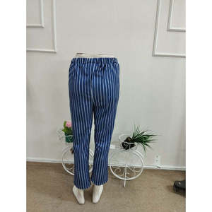 Pantalones Modales con Estampado de Leopardo y Cordones en la Cintura Alta para Mujer, 38405 - Azul - Product Image 6