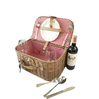 Panier de pique-nique en osier haut de gamme, dernier cri, avec rangement pour couverts de luxe – L'indispensable pour vos pique-niques