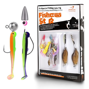 Ensemble de leurres de pêche de 75 pièces "Texas Rig" pour la perche, le zander et la truite par Bdt Fishing Group - Product Image 3