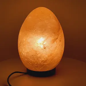 Lámparas Ovaladas de Sal del Himalaya Artesanales SUAZ, Talladas, Ecológicas, 100% Originales, con Cableado Completo - Product Image 6