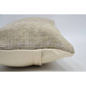 Beige Wool Kantha Pillow 12x24 Inches Luxury Premium <b>Fluffy</b> Square Woven Hemp Design Portable <b>Bedding</b> for Christmas - Product Image 5