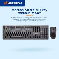 Jertech kibor dan Mouse Gaming KM160, Mouse Kombo dan Keyboard, kawat Usb kunci penuh, Kit keyboard kustom OEM kantor rumah