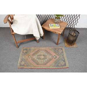 Alfombra turca Vintage Bohemia Rosa Beige 170X320cm Material de lana respaldo de látex Patchwork Rectangular para cabecera de entrada - Product Image 1