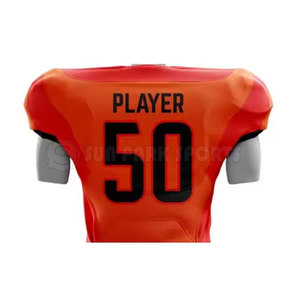 Uniforme de football américain respirant à manches courtes avec impression de logo personnalisé, marque privée, meilleur prix - Product Image 6