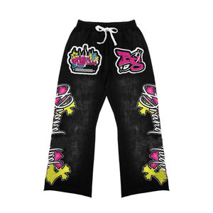 Ensemble survêtement en coton de haute qualité personnalisé 2026, pantalon de survêtement évasé en molleton français et sweat-shirt, streetwear, ensemble de survêtement délavé à l'acide - Product Image 6