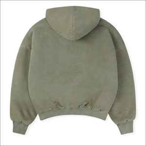 Sweat-shirts à capuche IOTA SPORTS, logo personnalisé, broderie usée, épaules tombantes pour hommes, meilleur streetwear tendance, 100% coton molleton - Product Image 2