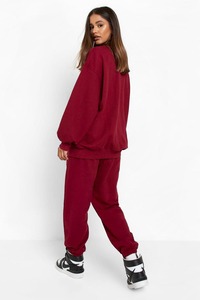 Women's <b>Oversized</b> Cotton Fleece Tracksuit High Quality Pullover & <b>Jogger</b> Set 2025 - Product Image 3