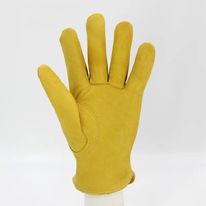 1 paire de gants de protection thermique en cuir de vache unisexe, doux, avec protection des doigts, protection du travail, fermeture magnétique, hiver, extérieur - Product Image 1
