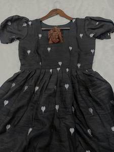 Robe une pièce en georgette imprimée en coton de créateur pour femmes Salwar en soie à manches fantaisie de style indien pour les fêtes de mariage pour adultes - Product Image 4