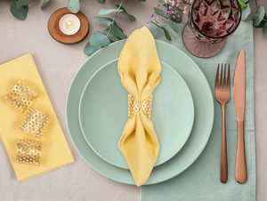 Anneaux de serviette en or en métal de luxe les plus vendus pour la décoration de dîner de fête de mariage au prix d'usine - Product Image 2
